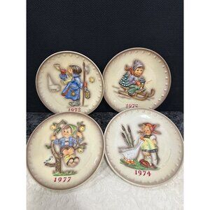 Vintage Hummel Goebel Annual Collector Plates 1972-1977 Set Of 4 Decorative Art